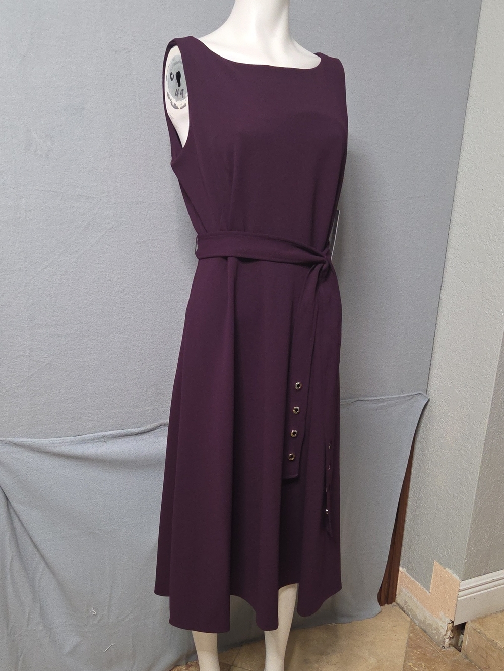 Women's DKNY Purple Midi Dress Size 10 P2p 20 In